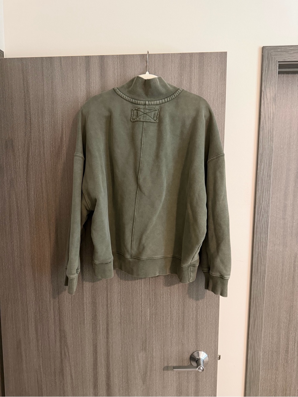 We The Free Moss Green Snap Up Pullover - Picture 6 of 6